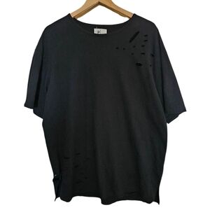 Private Academy Men's Crew Neck Urban Grunge Distressed Cotton Tee Shirt Size XL